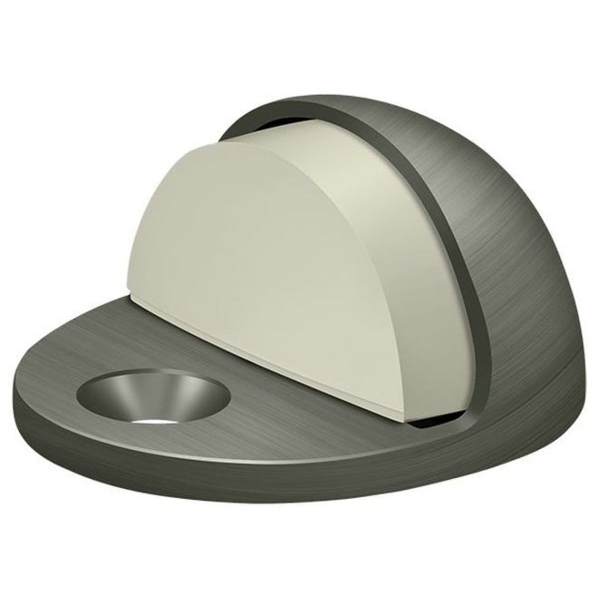 Deltana DSLP316U15A Low Profile Dome Door Stop, Antique Nickel