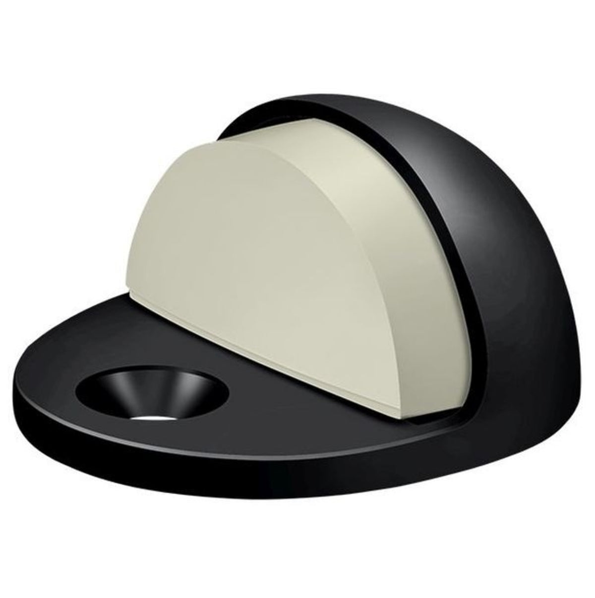 Deltana DSLP316U19 Low Profile Dome Door Stop, Black