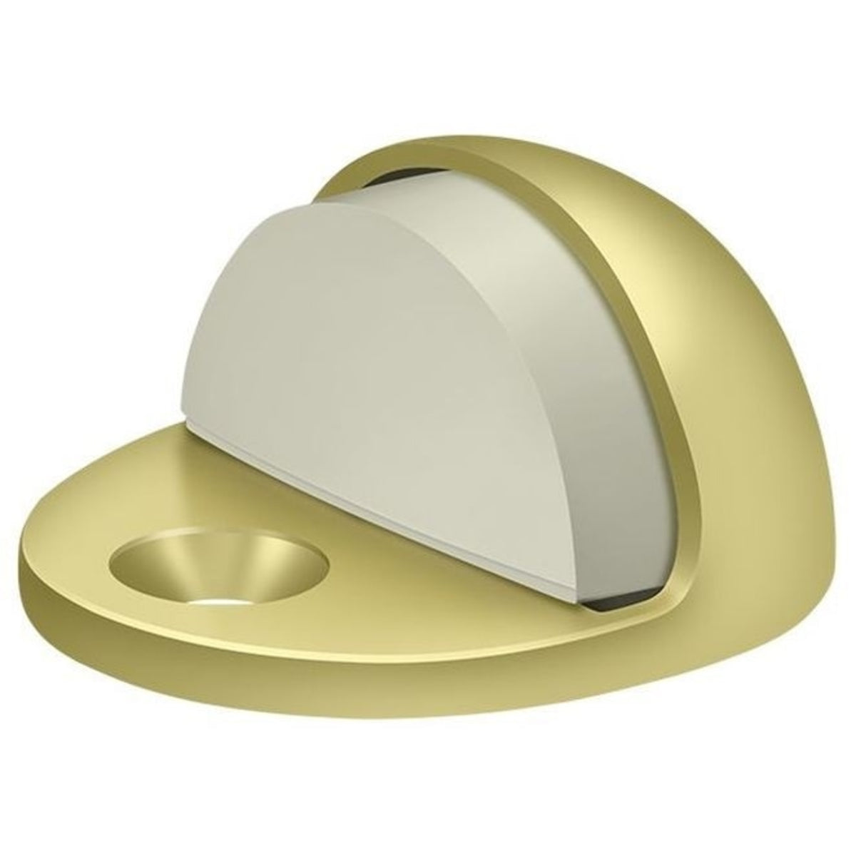 Deltana DSLP316U3 Low Profile Dome Door Stop, Bright Brass