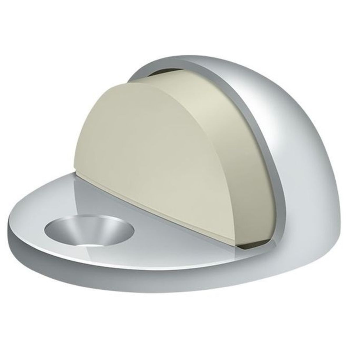 Deltana DSLP316U26 Low Profile Dome Door Stop, Bright Chrome