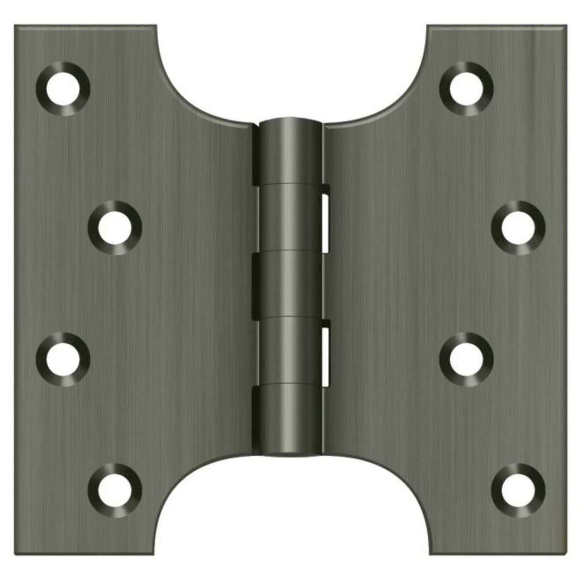 Deltana DSPA4040U15A Parliament Hinge, Antique Nickel, 4" x 4"