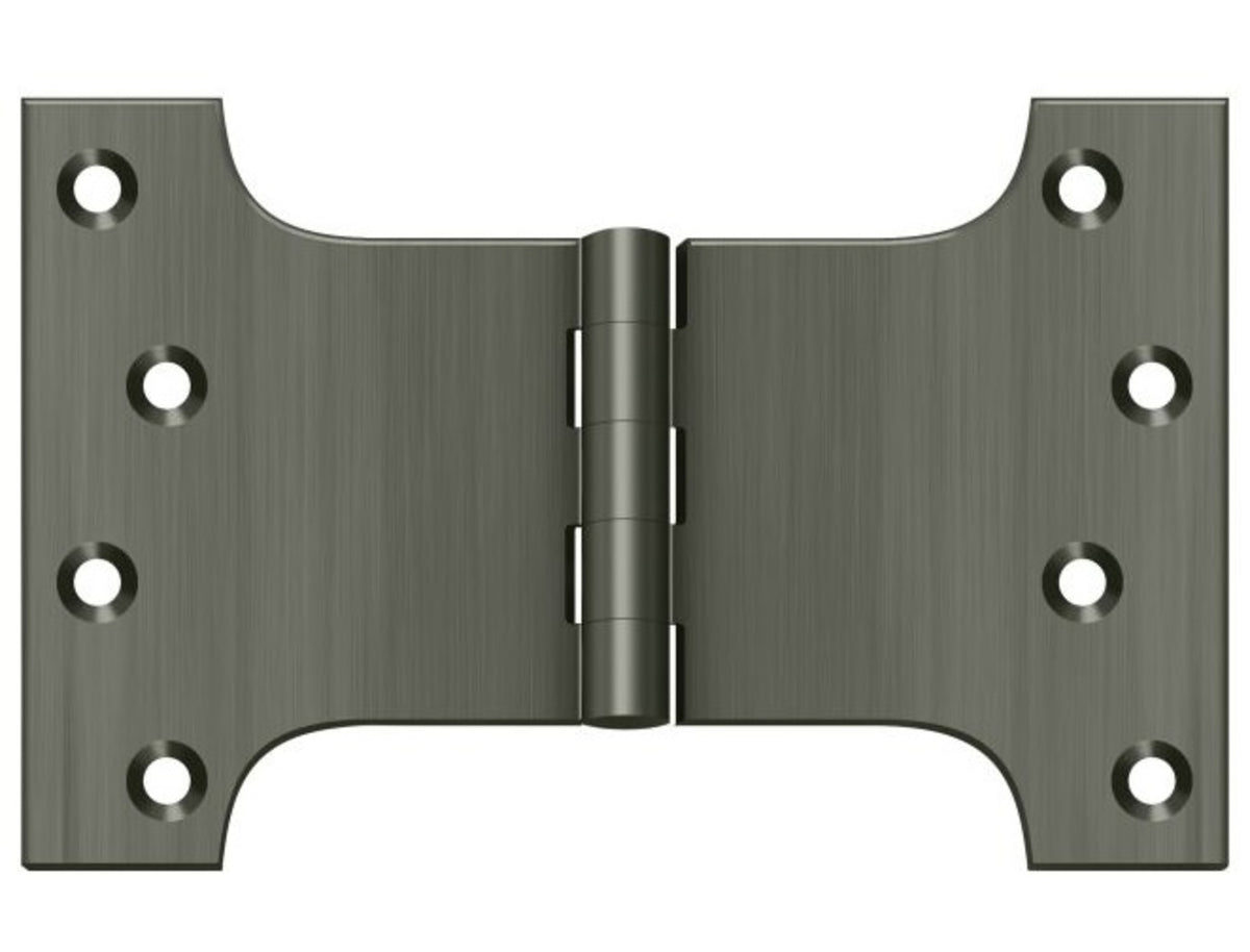 Deltana DSPA4060U15A Parliament Hinge, Antique Nickel, 4" x 6"