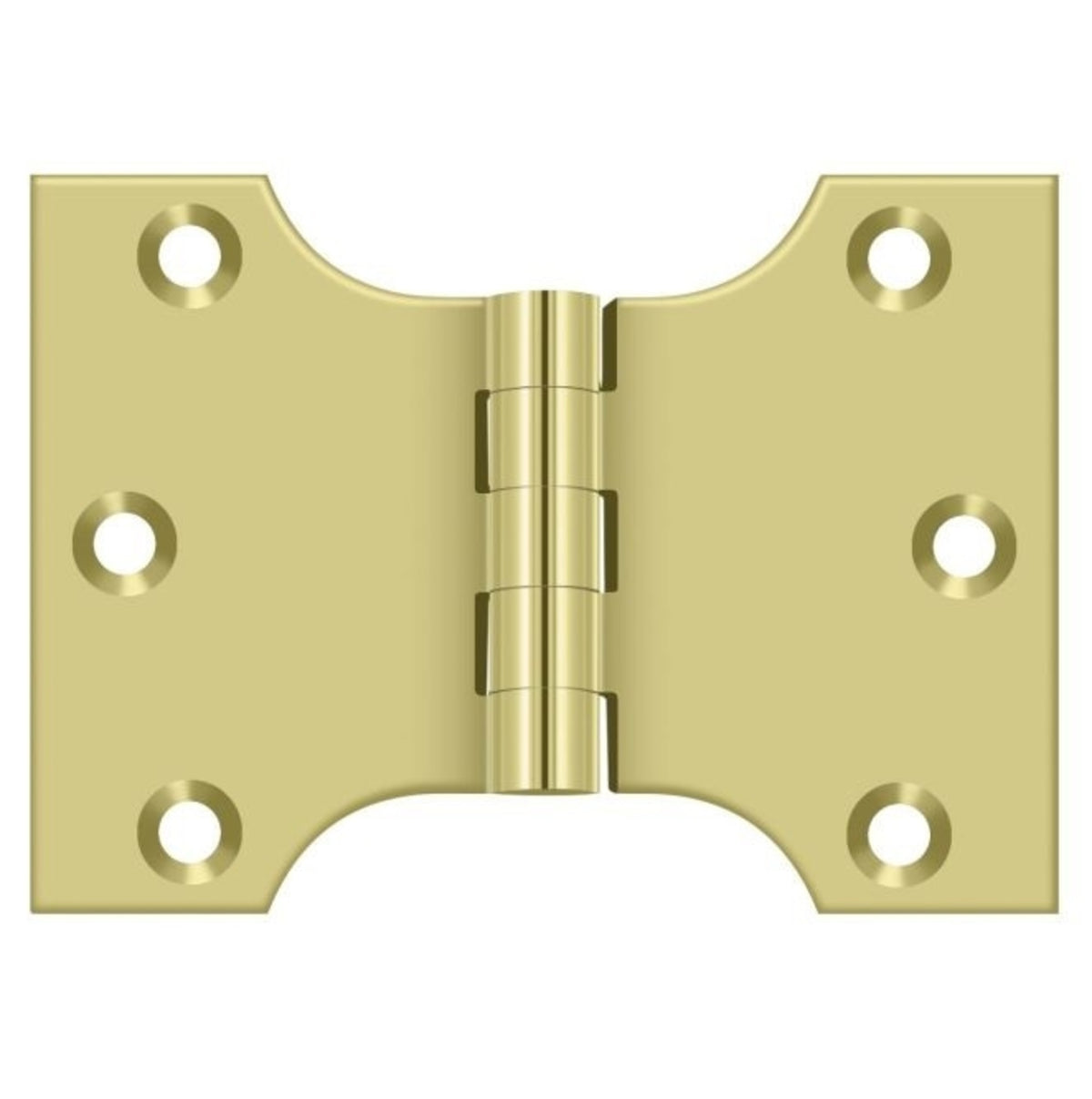 Deltana DSPA3040U3 Parliament Hinge, Bright Brass, 3" x 4"