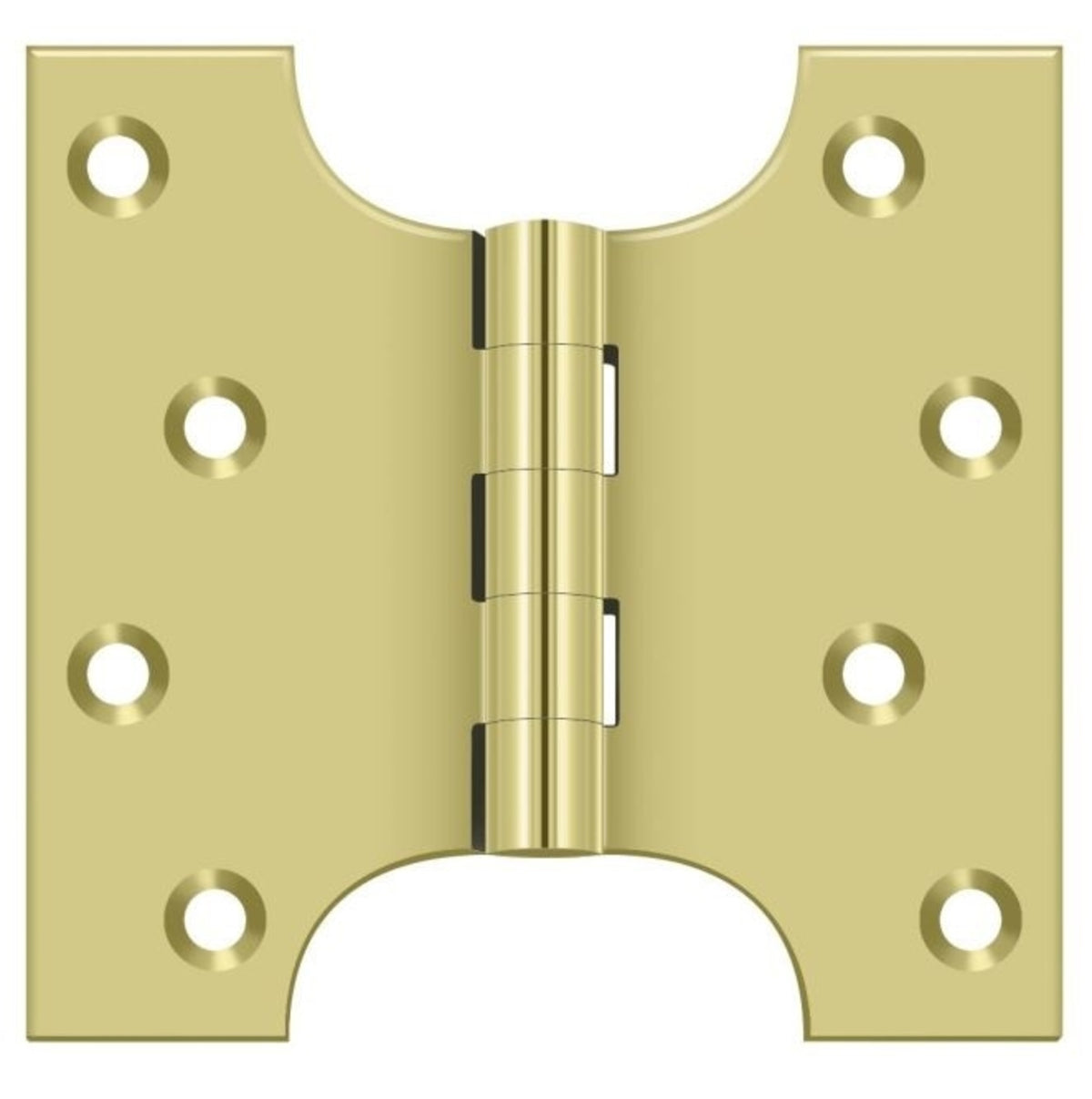 Deltana DSPA4040U3 Parliament Hinge, Bright Brass, 4" x 4"