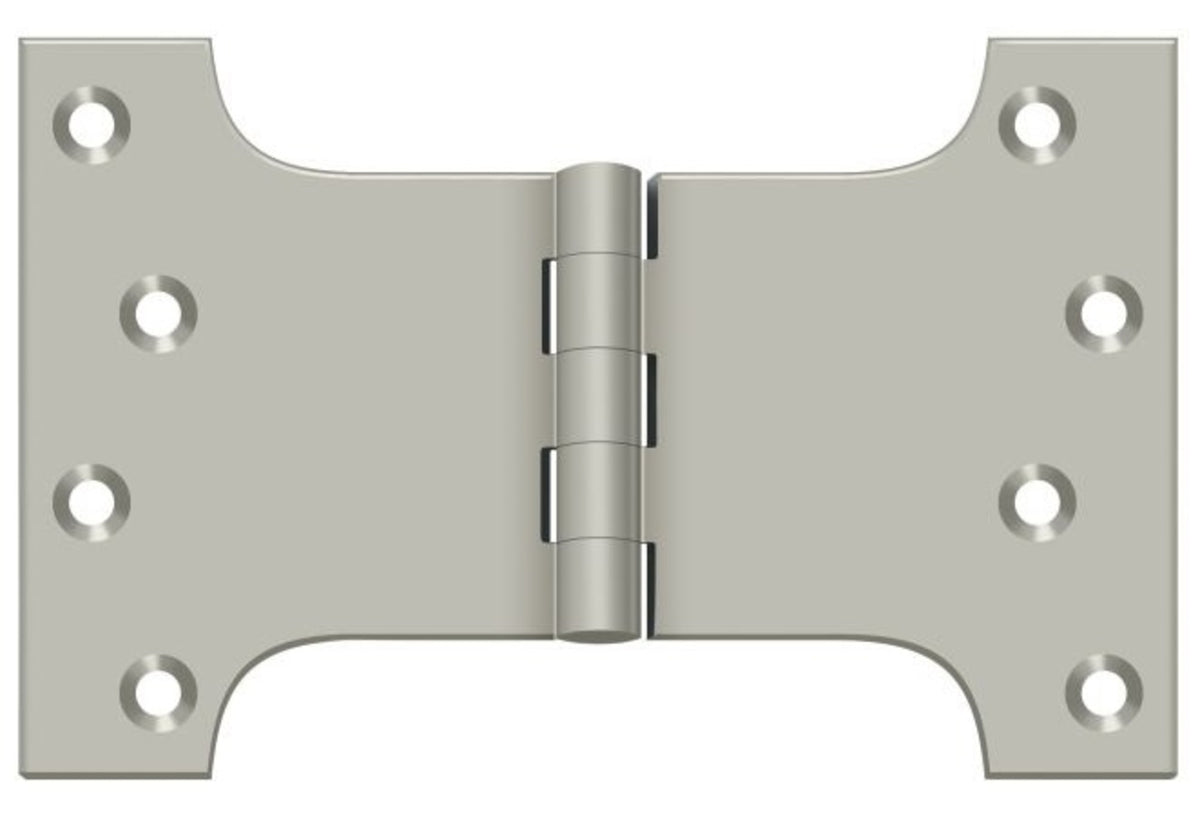 Deltana DSPA4060U15 Parliament Hinge, Satin Nickel, 4" x 6"