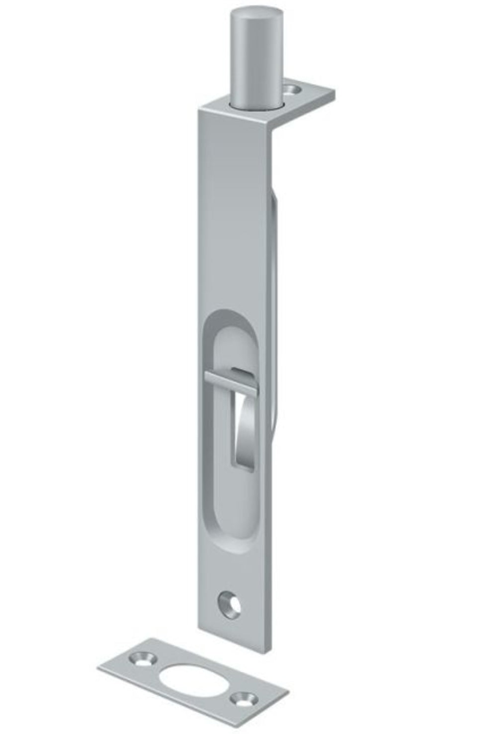 Deltana 6FBS26D Heavy Duty Flush Bolt, Satin Chrome