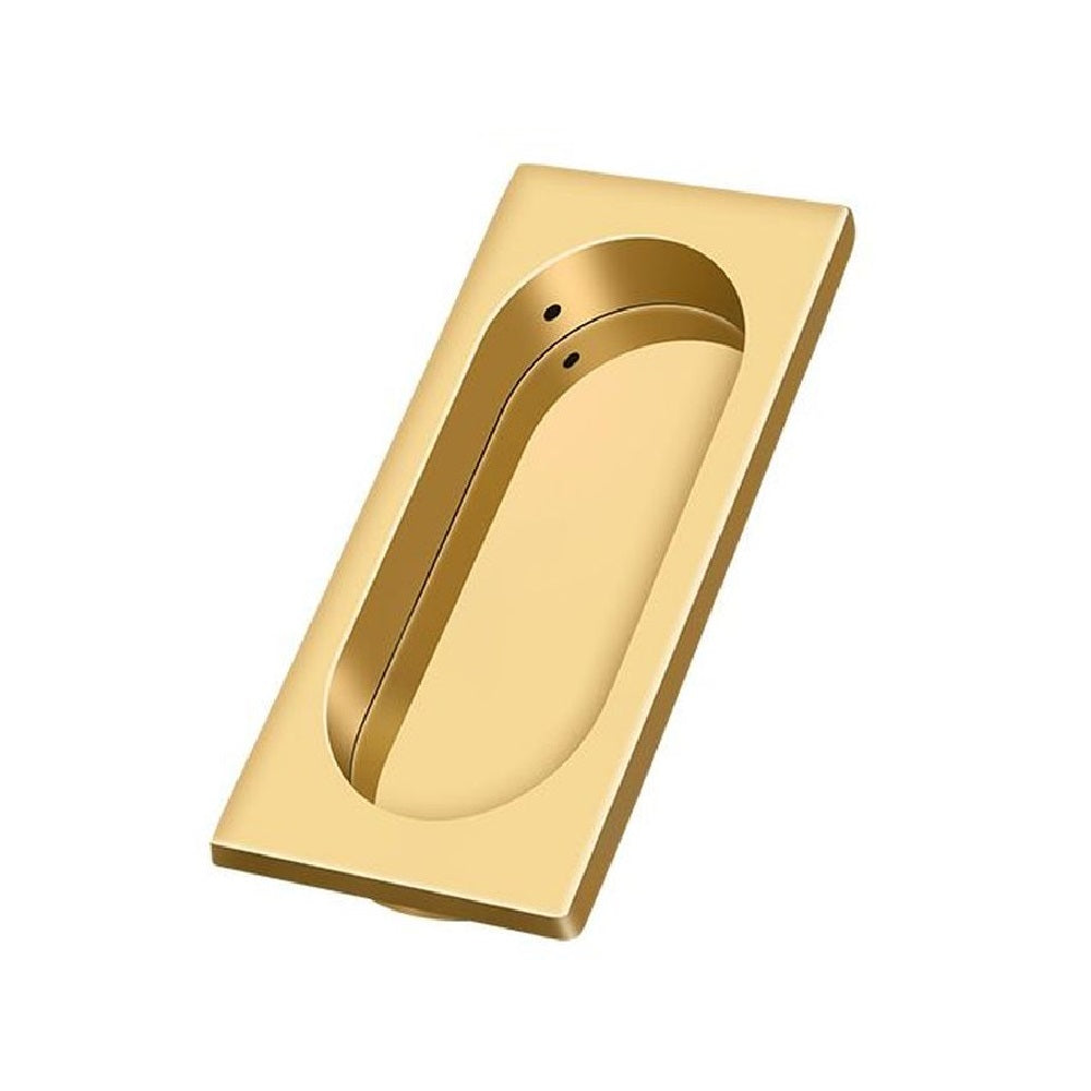 Deltana FP4134CR003 Pocket & Sliding Door Flush Pull, Large, Lifetime Brass