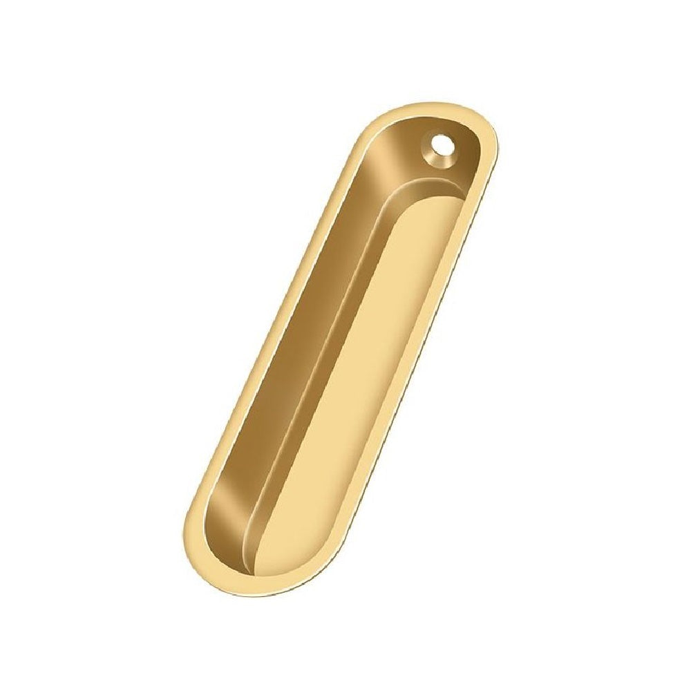 Deltana FP828CR003 Pocket & Sliding Door Oblong Flush Pull, Lifetime Brass
