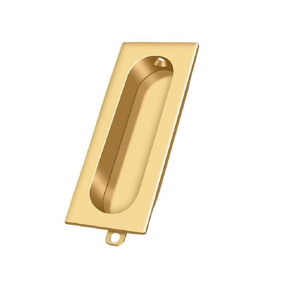 Deltana FP222CR003 Pocket & Sliding Door Rectangle Flush Pull, Lifetime Brass