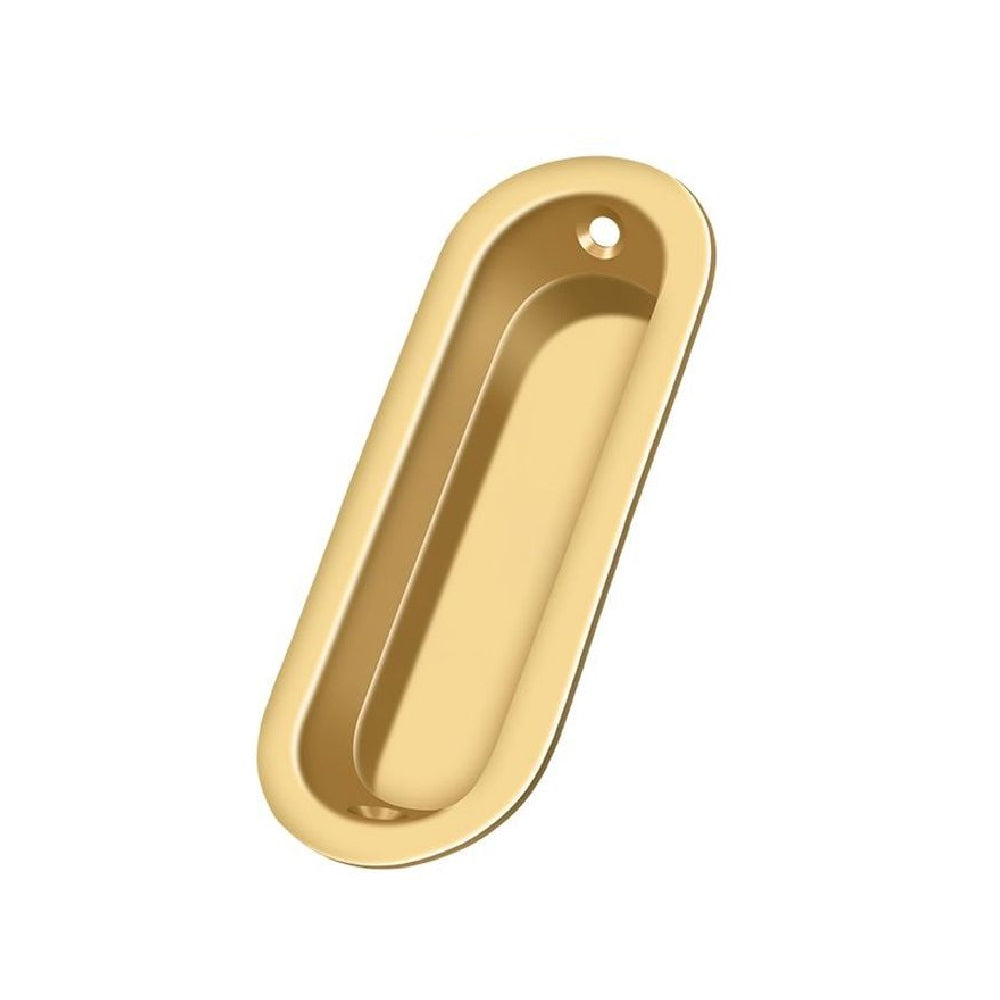 Deltana FP223CR003 Pocket & Sliding Door Oblong Flush Pull, Lifetime Brass