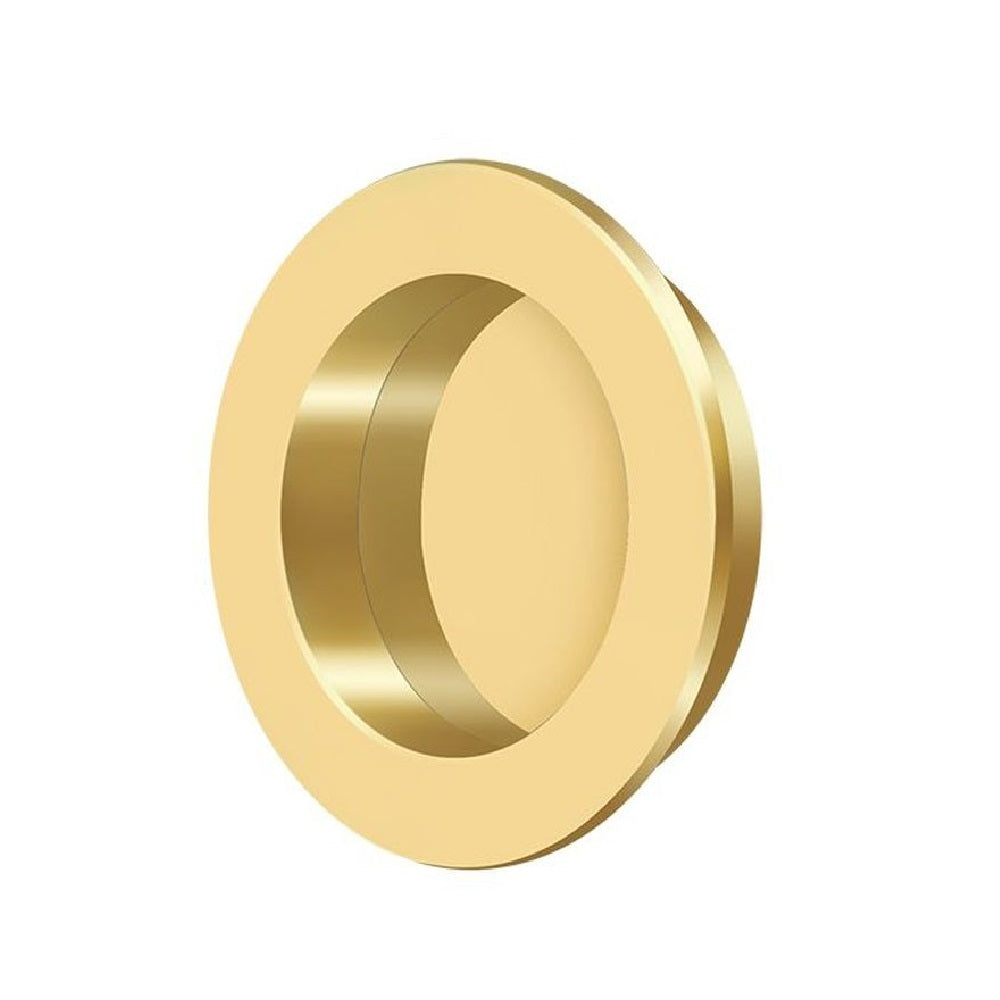 Deltana FP238CR003 Pocket & Sliding Door Round Flush Pull, Lifetime Brass