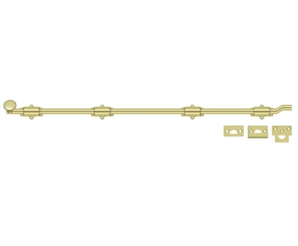 Deltana FPG423 Surface Bolt With Off-Set, Bright Brass