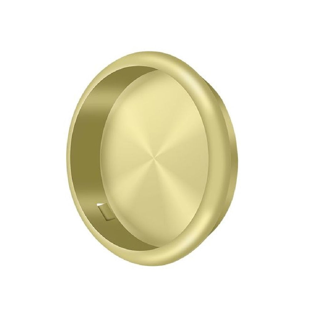 Deltana FP221RU3 Pocket & Sliding Door Round Flush Pull, Polished Brass