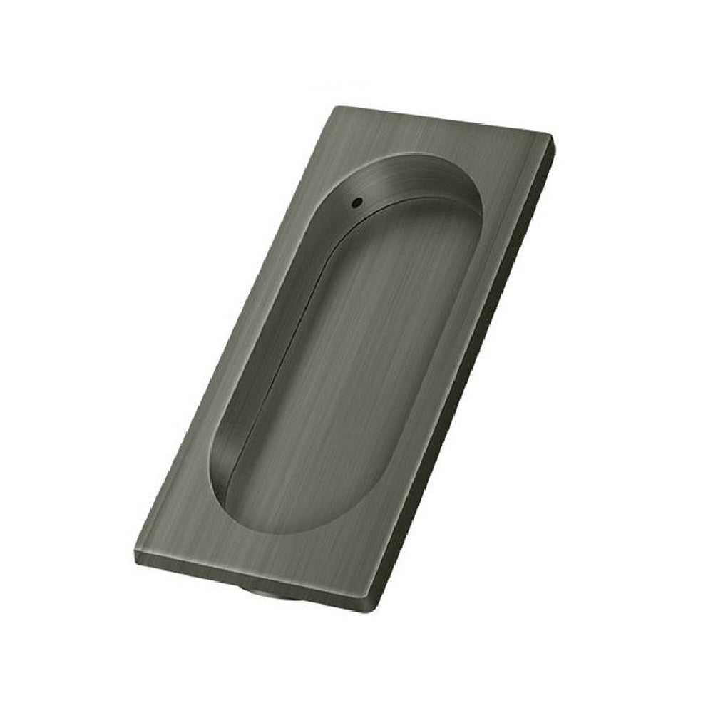 Deltana FP4134U15A Pocket & Sliding Door Flush Pull, Large, Antique Nickel