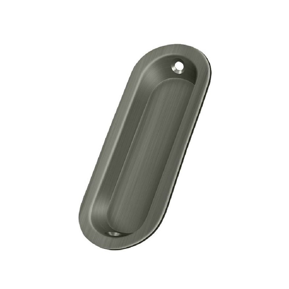 Deltana FP223U15A Pocket & Sliding Door Oblong Flush Pull, Antique Nickel