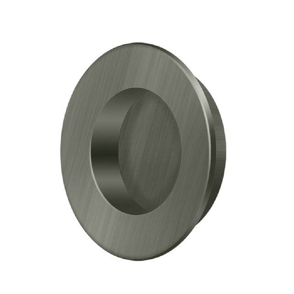 Deltana FP178U15A Pocket & Sliding Door Round Flush Pull, Antique Nickel