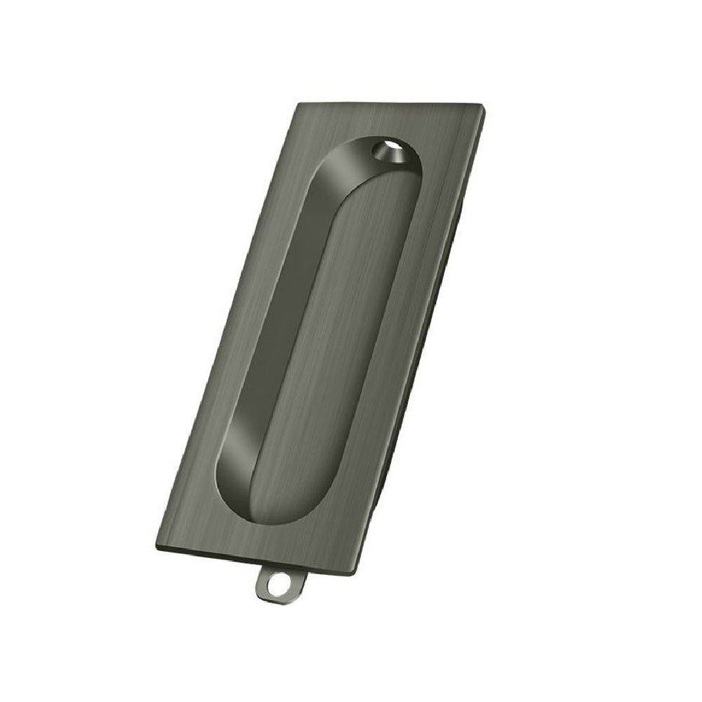 Deltana FP222U15A Pocket & Sliding Door Rectangle Flush Pull, Antique Nickel