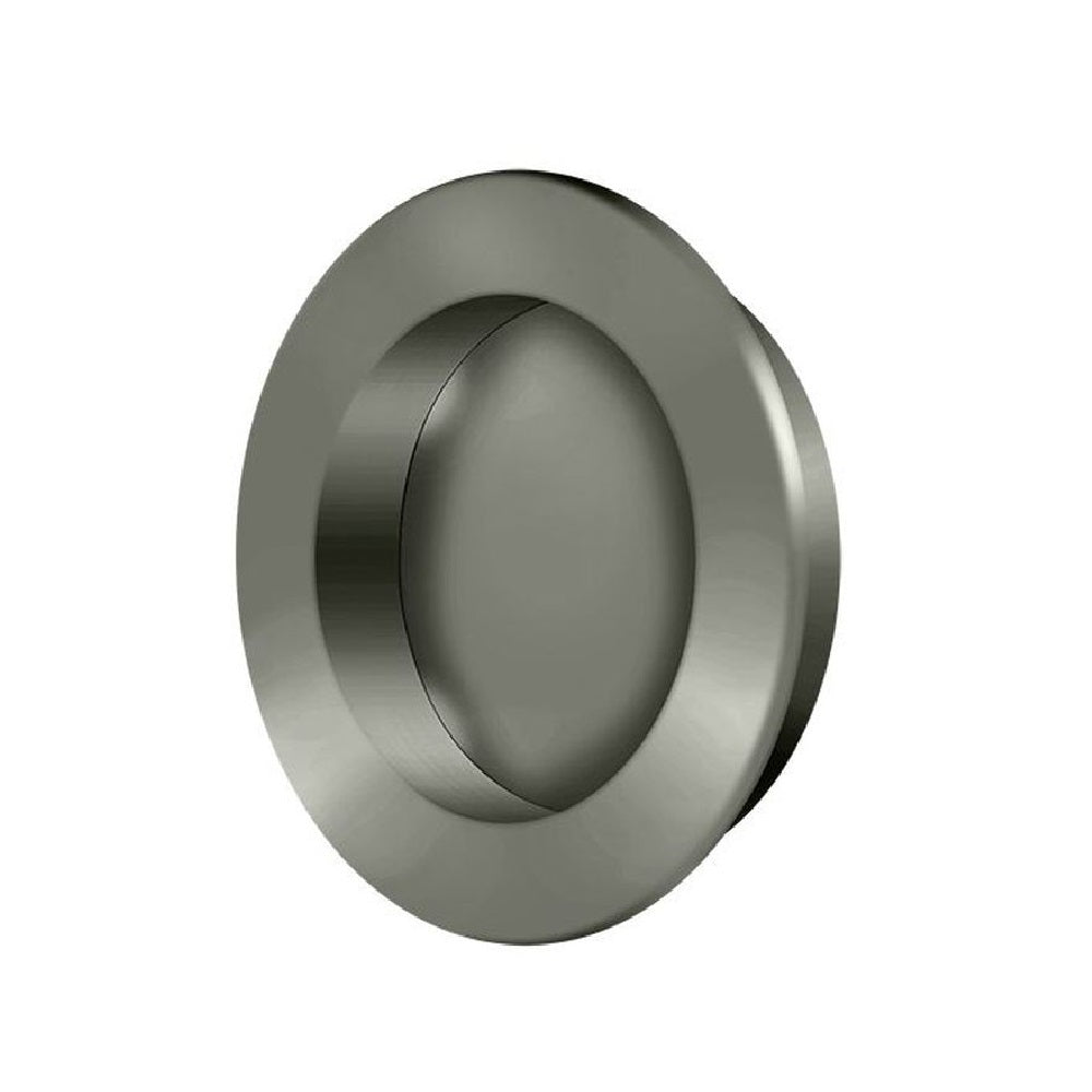 Deltana FP238U15A Pocket & Sliding Door Round Flush Pull, Antique Nickel