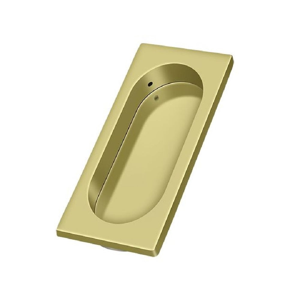 Deltana FP4134U3 Pocket & Sliding Door Flush Pull, Large, Polished Brass