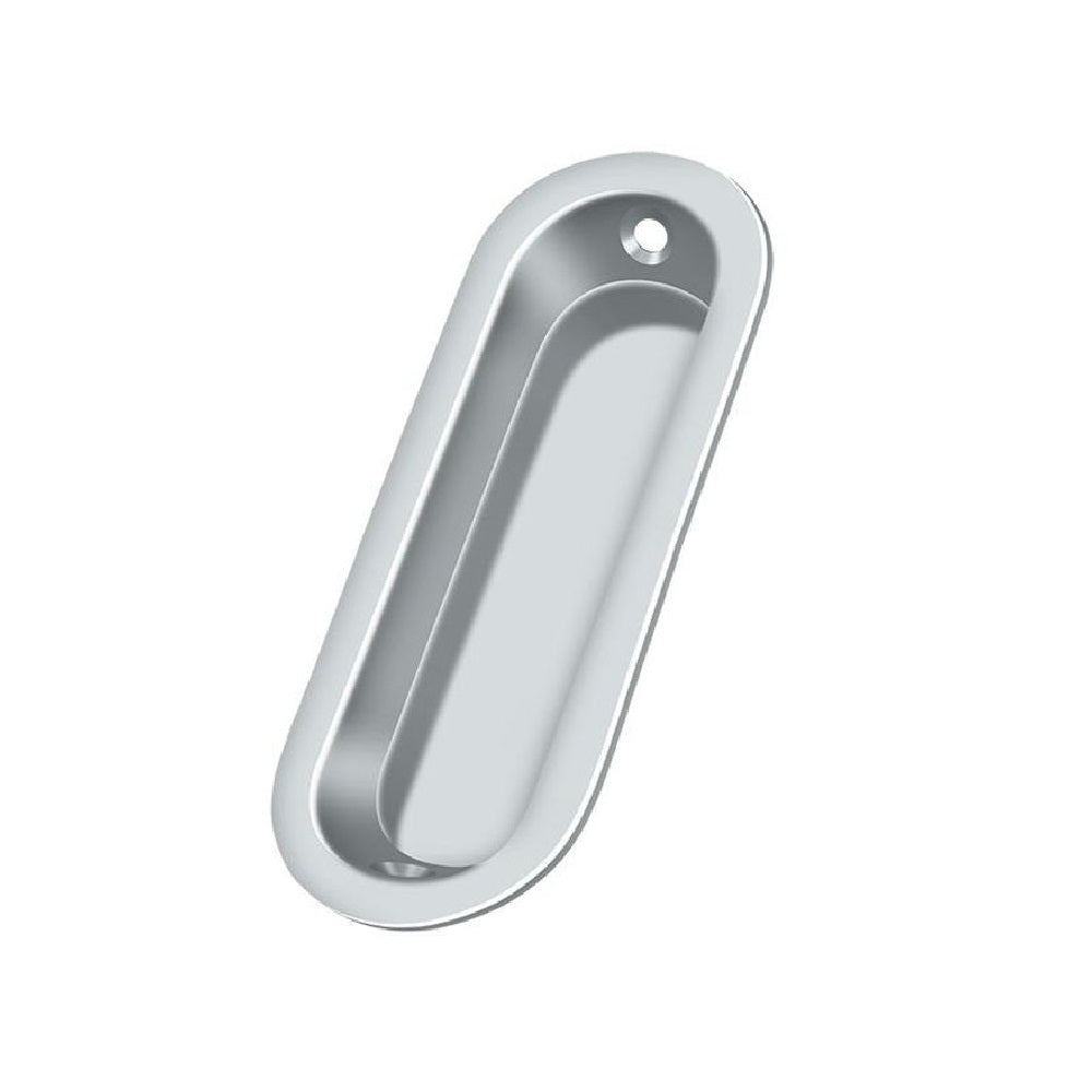 Deltana FP223U26 Pocket & Sliding Door Oblong Flush Pull, Polished Chrome