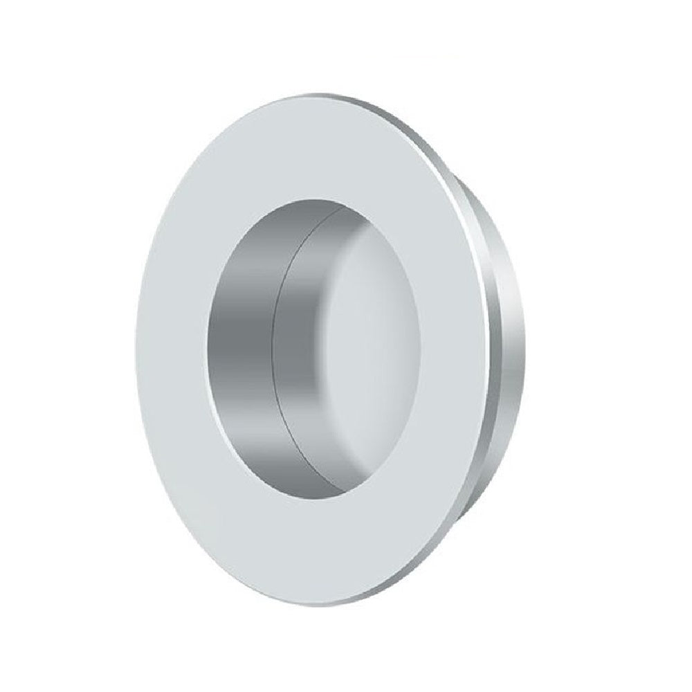 Deltana FP178U26 Pocket & Sliding Door Round Flush Pull, Polished Chrome