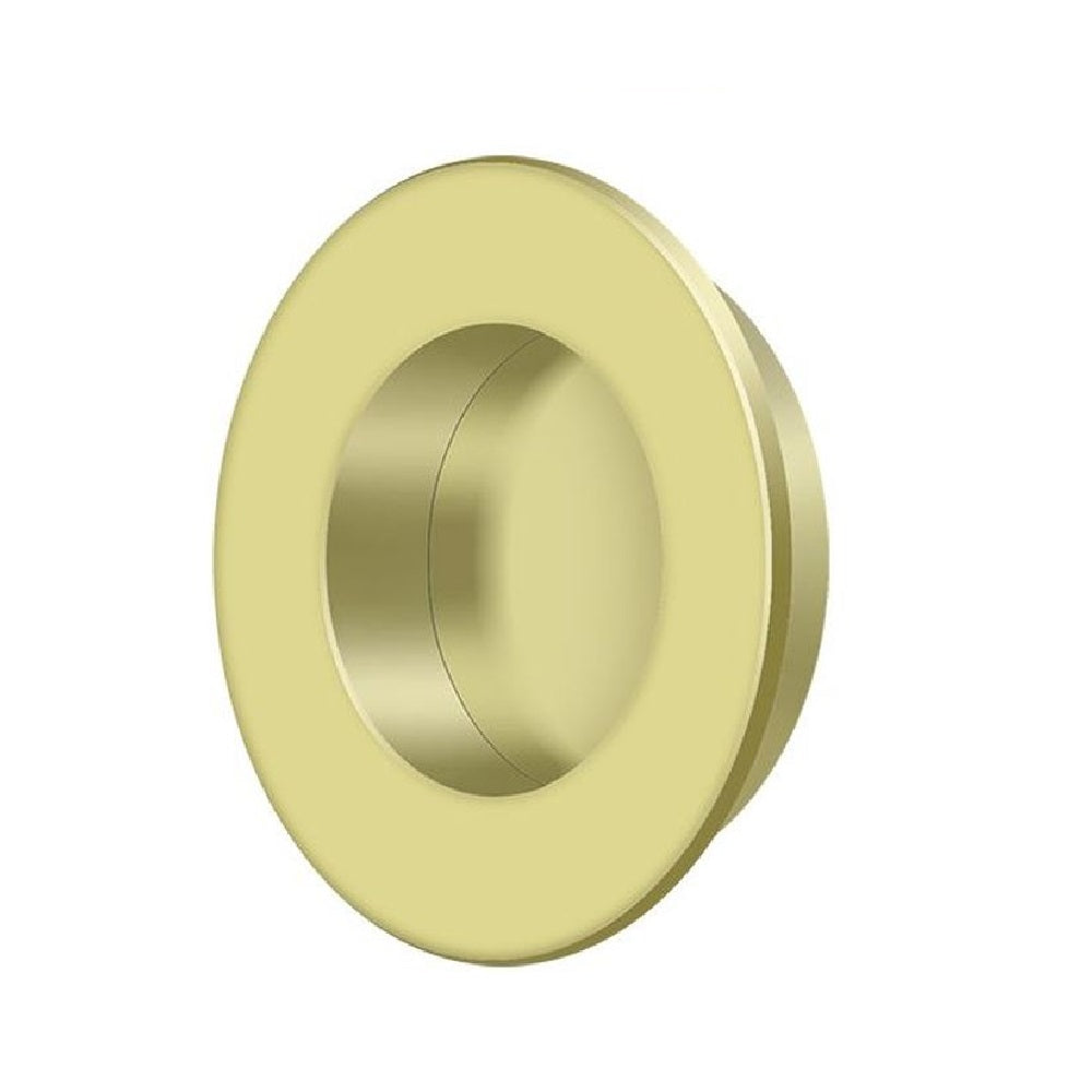 Deltana FP178U3 Pocket & Sliding Door Round Flush Pull, Polished Brass