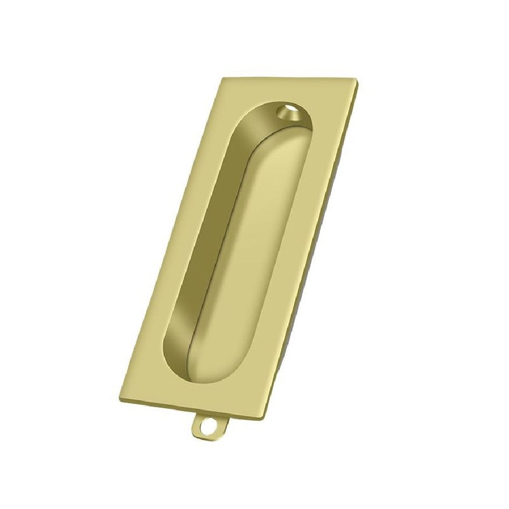 Deltana FP222U3 Pocket & Sliding Door Rectangle Flush Pull, Polished Brass