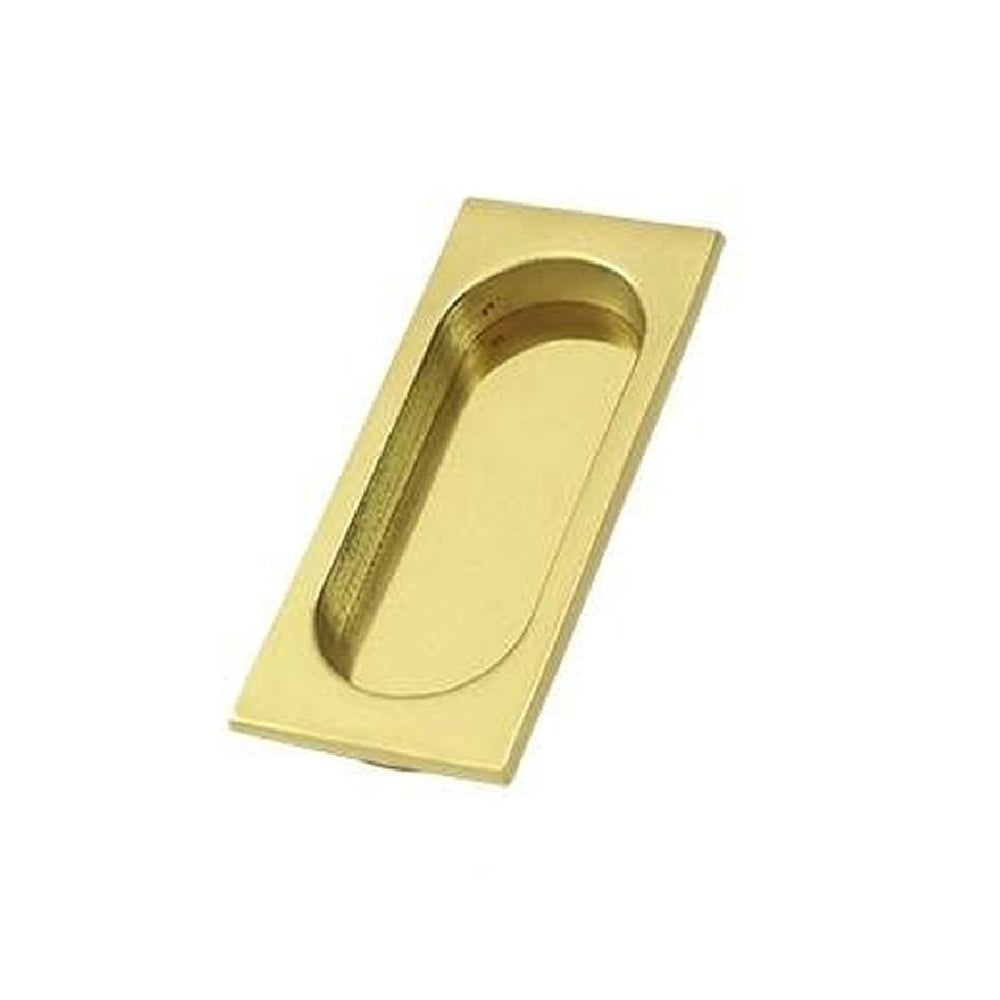 Deltana FP4134U3-UNL Pocket & Sliding Door Flush Pull, Large, Unlacquered Brass