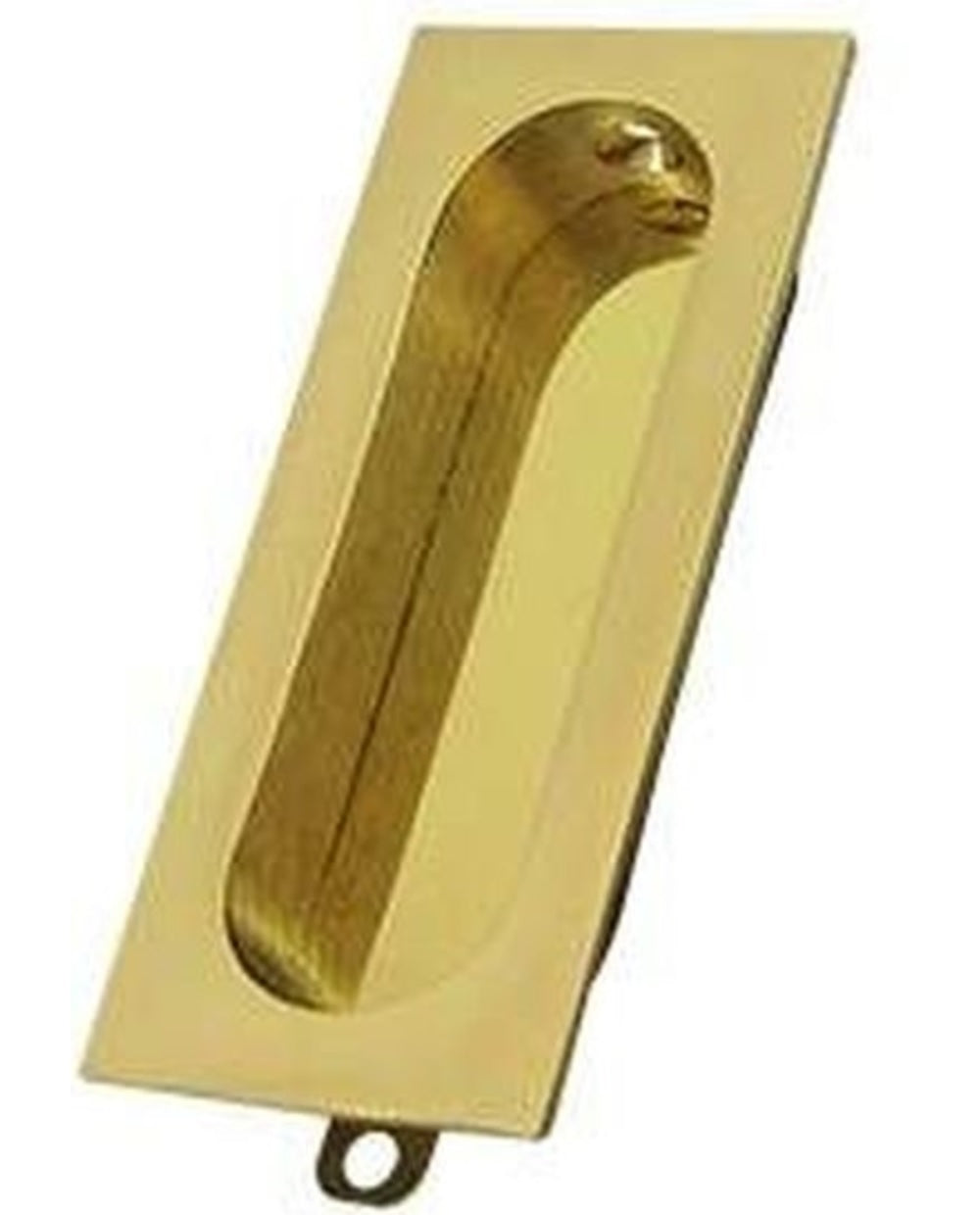 Deltana FP222U3-UNL Rectangle Flush Pull, Unlacquered Bright Brass