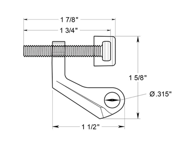 Deltana HPS88U26D Hinge Pin Door Stop, Satin Chrome