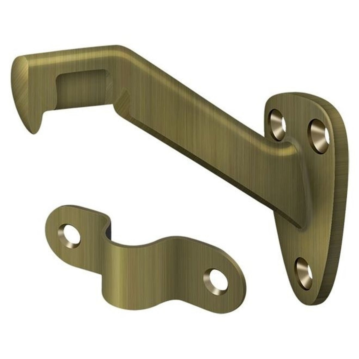 Deltana HRB325U5 Hand Rail Brackets, Antique Brass