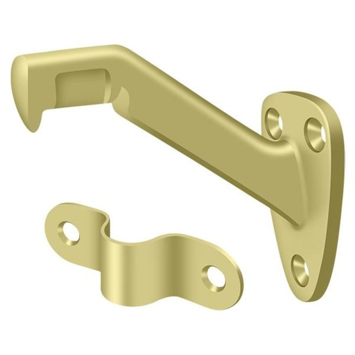 Deltana HRB325U3 Hand Rail Brackets, Bright Brass