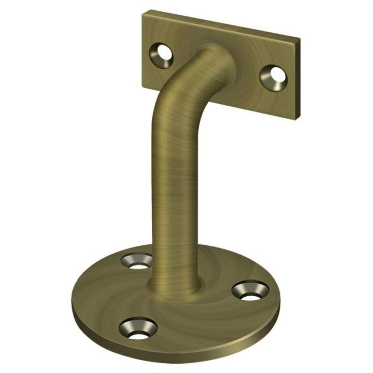 Deltana HRC253U5 Hand Rail Brackets, Antique Brass