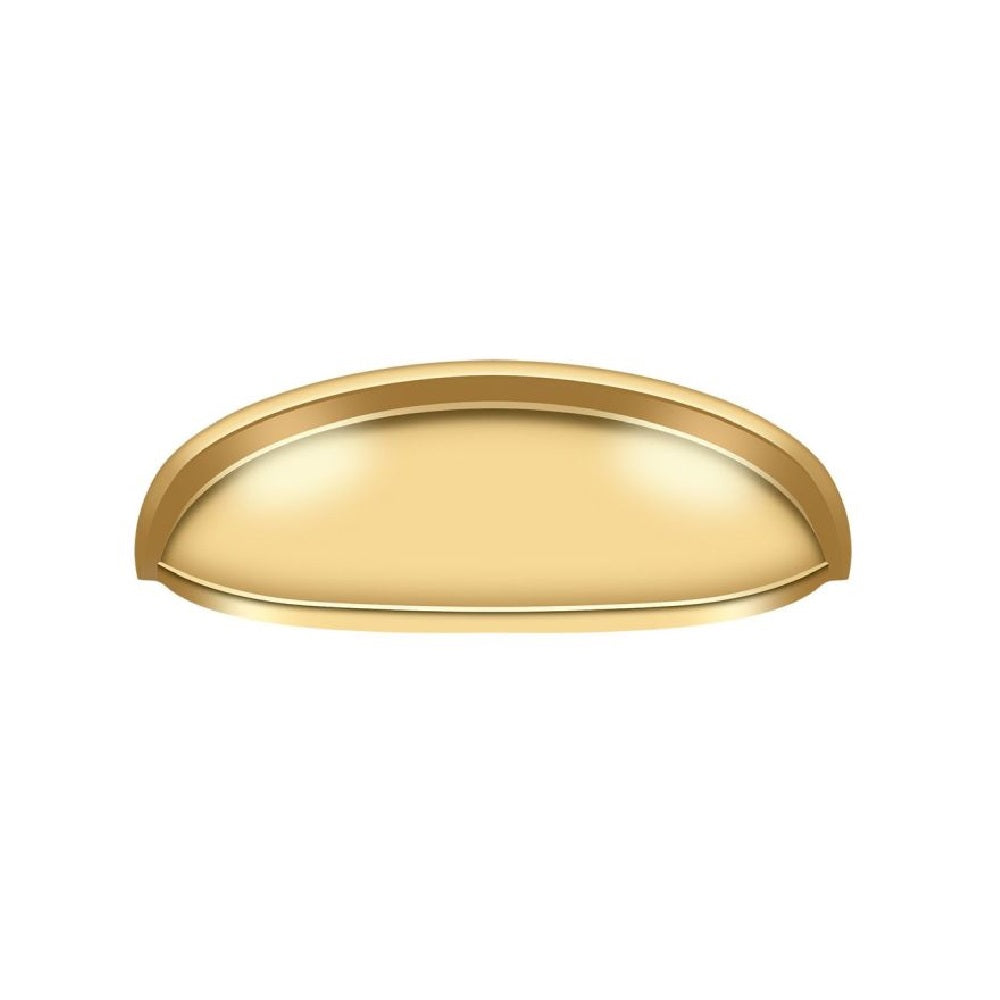 Deltana K407CR003 Elongated Cabinet & Drawer Shell Pull, Lifetime Brass