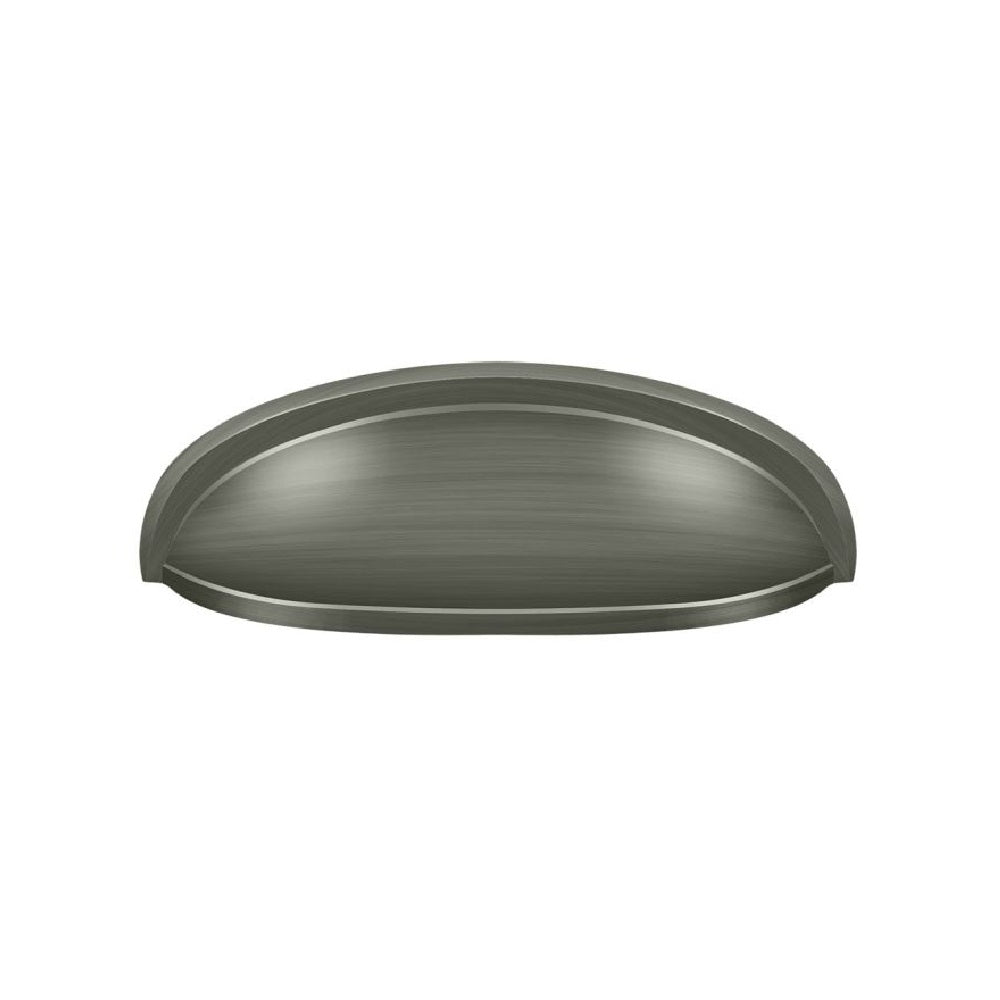 Deltana K407U15A Elongated Cabinet & Drawer Shell Pull, Antique Nickel