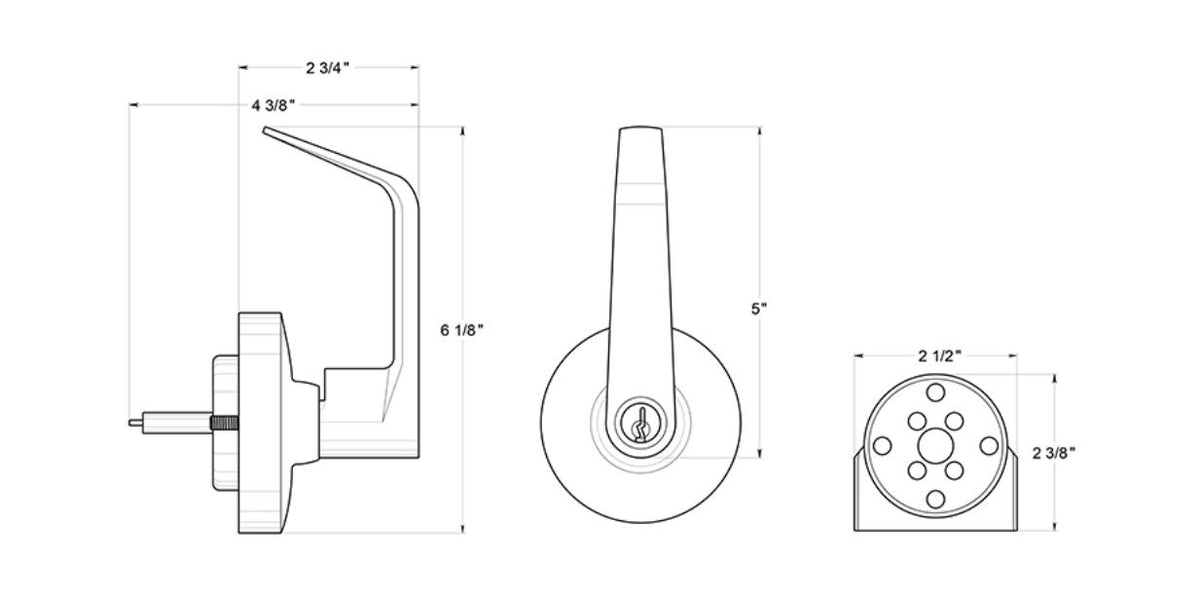 Deltana LTED80LS-10B Claredon Lever Trim, Oil Rubbed Bronze