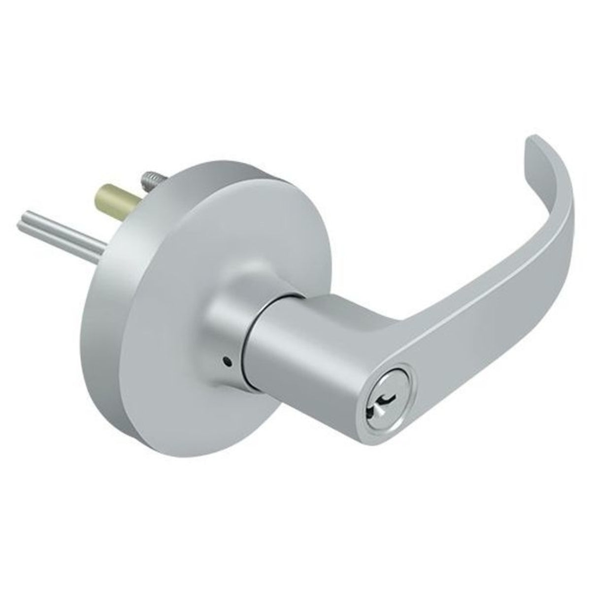 Deltana LTED60LST-26D Curved Lever Trim, Satin Chrome