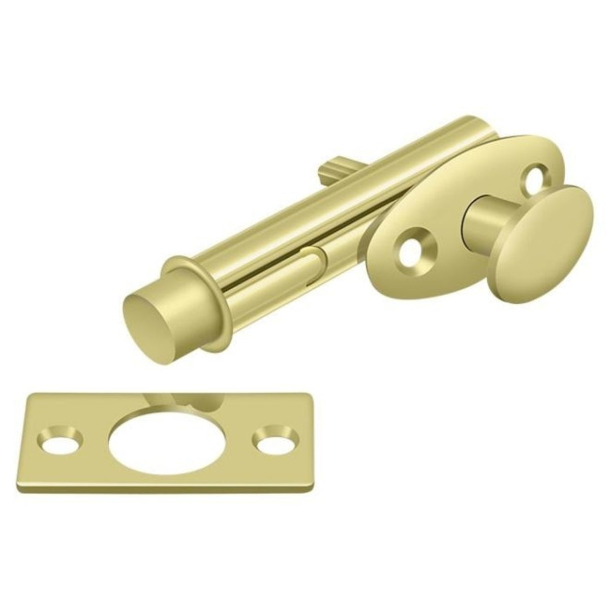 Deltana MB175U3 Mortise Bolt, Bright Brass