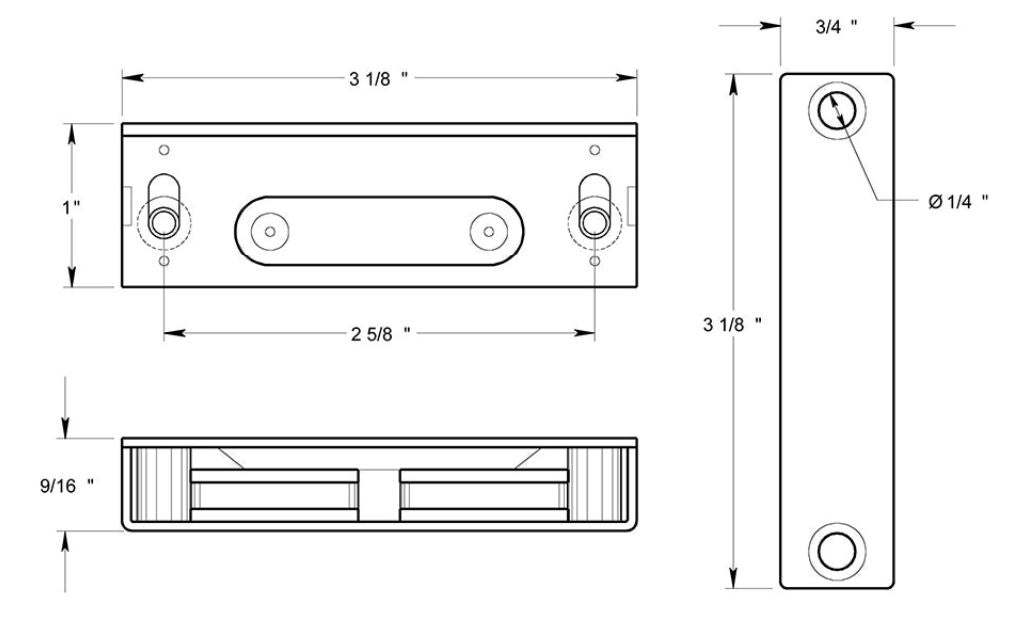 Deltana MC326 Magnetic Catch, Satin Chrome