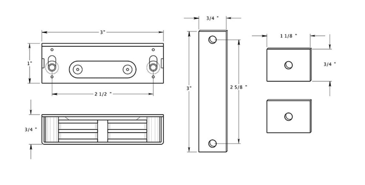 Deltana MC327 Magnetic Catch, Satin Chrome