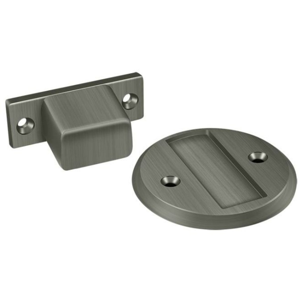 Deltana MDHF25U15A Magnetic Door Holder Flush, Antique Nickel