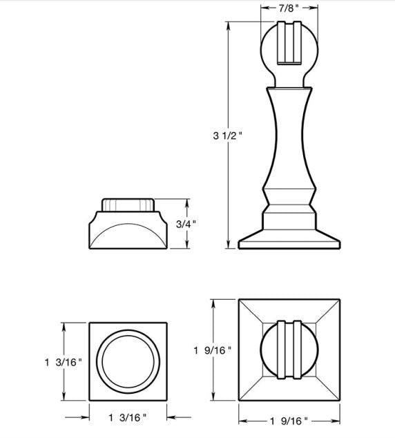 Deltana MDH35U10B Magnetic Door Holder, Oil Rubbed Bronze, 3-1/2"