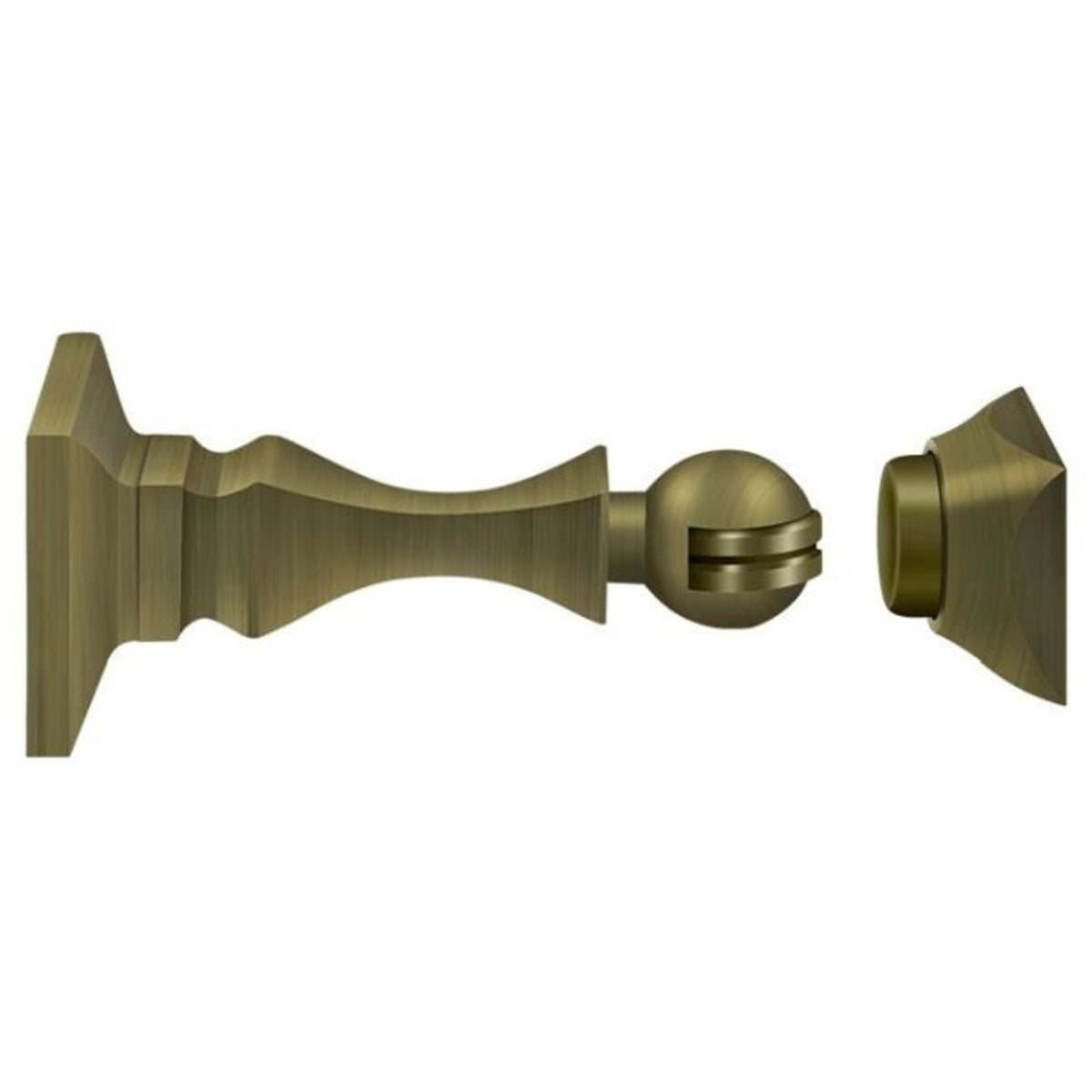 Deltana MDH35U5 Magnetic Door Holder, Antique Brass, 3-1/2"