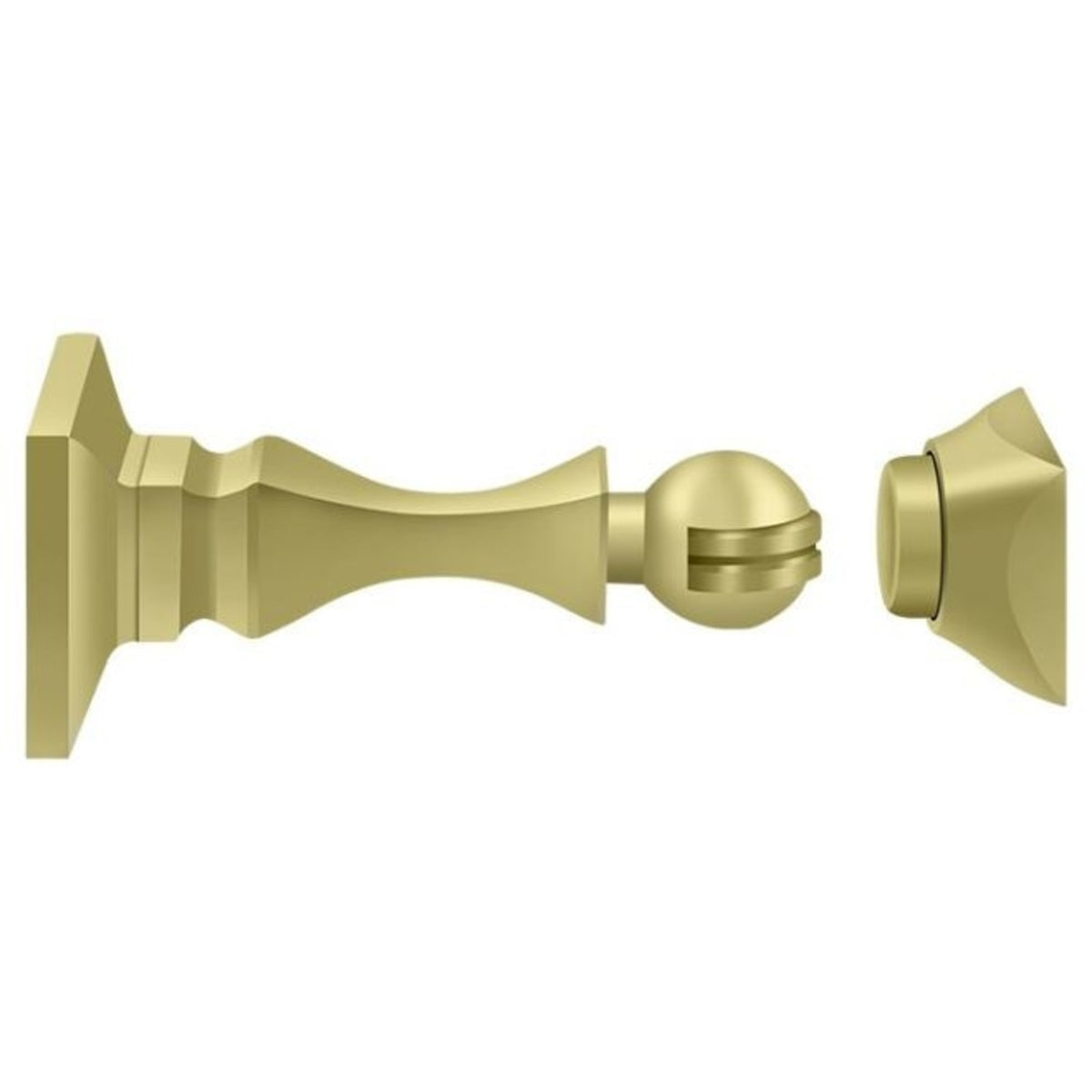 Deltana MDH35U3 Magnetic Door Holder, Bright Brass, 3-1/2"