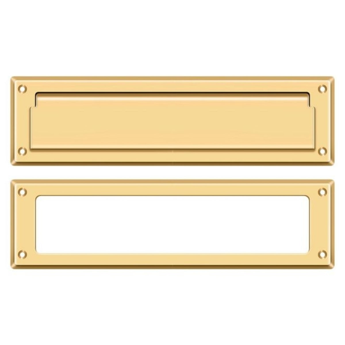 Deltana MS211CR003 Mail Slot With Interior Frame, Lifetime Brass