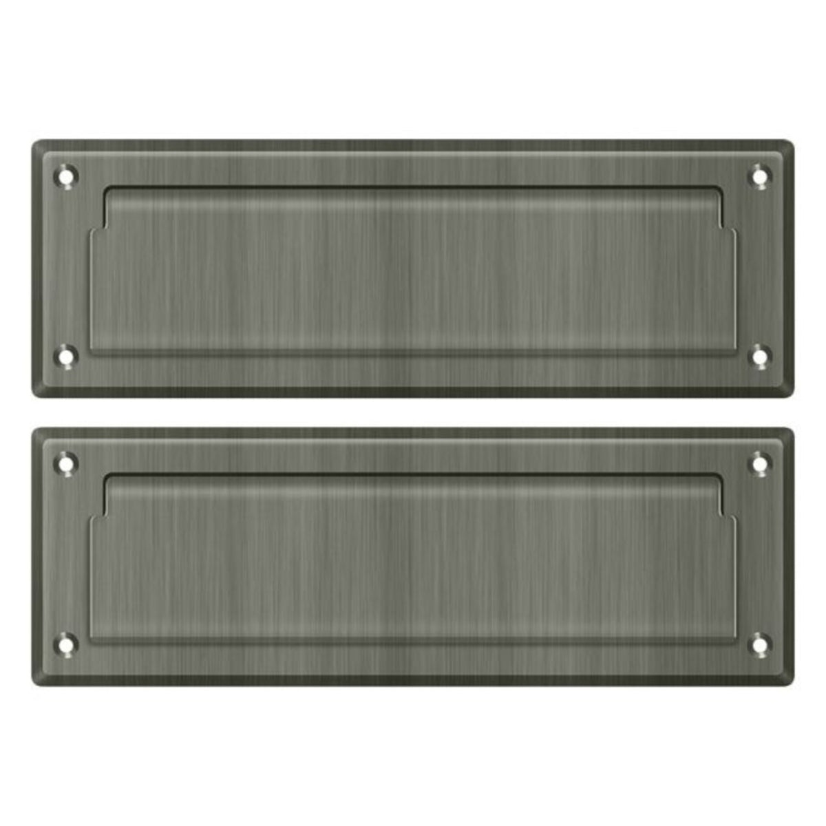 Deltana MS627U15A Mail Slot With Back Plate, Antique Nickel