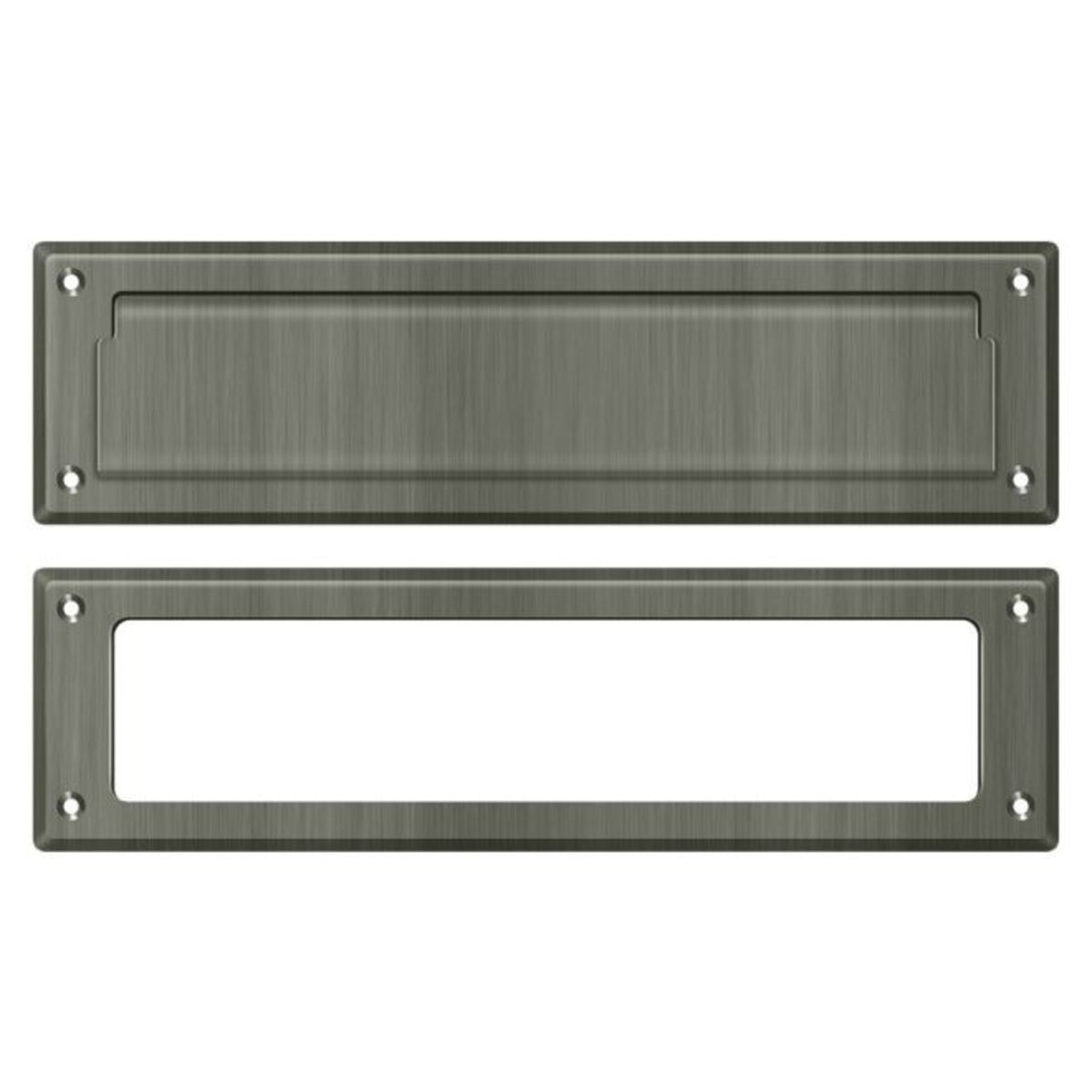 Deltana MS211U15A Mail Slot With Interior Frame, Antique Nickel