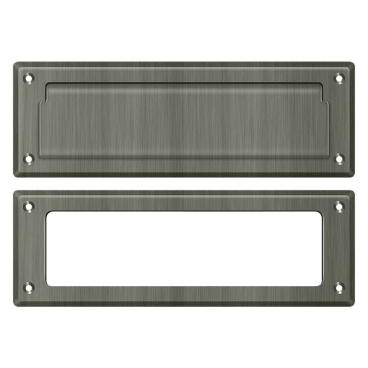 Deltana MS626U15A Mail Slot With Interior Frame, Antique Nickel