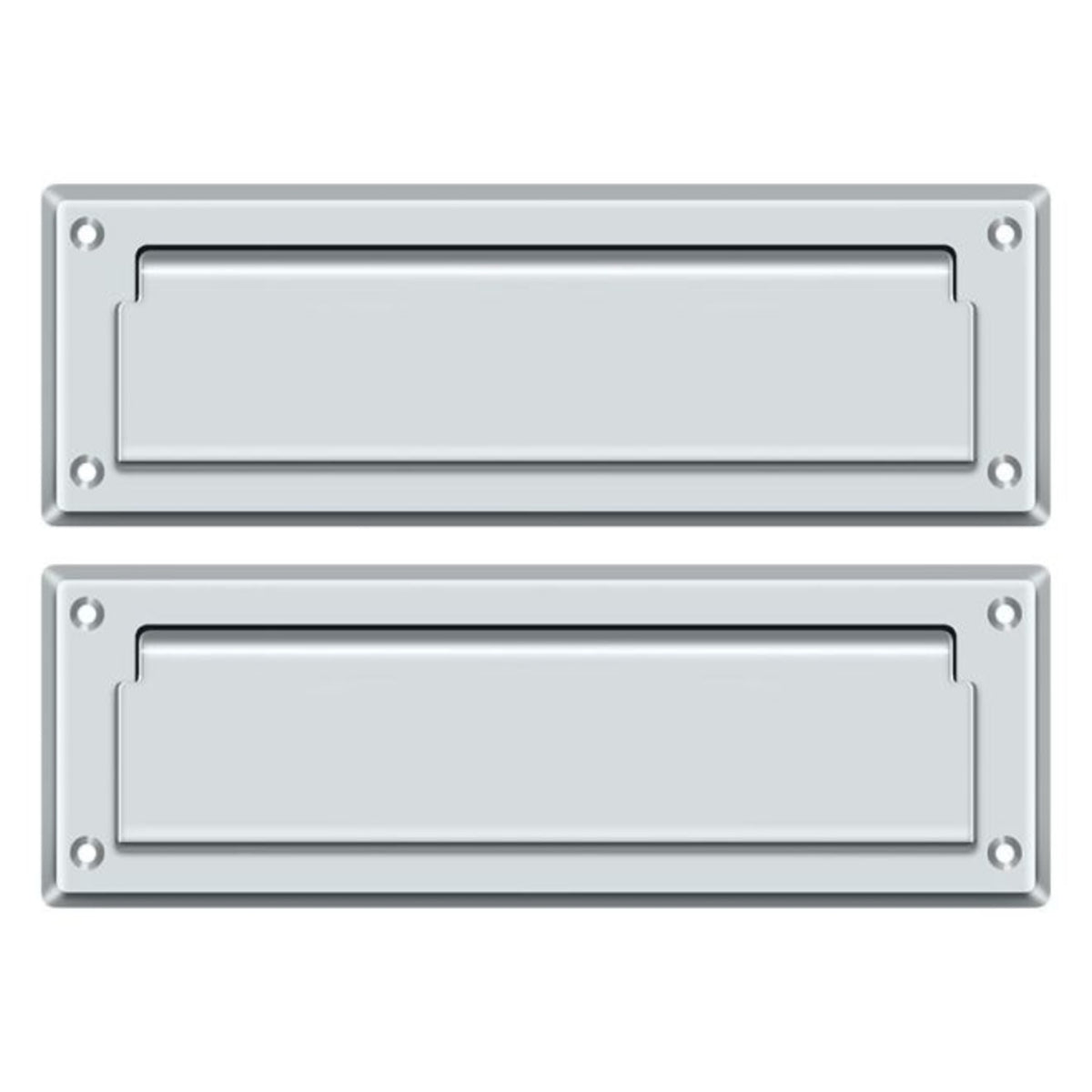 Deltana MS627U26 Mail Slot With Back Plate, Bright Chrome