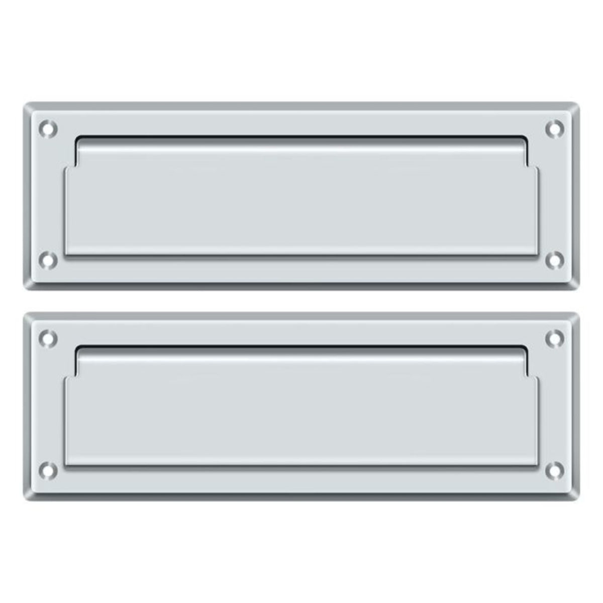 Deltana MS627U26 Mail Slot With Back Plate, Bright Chrome